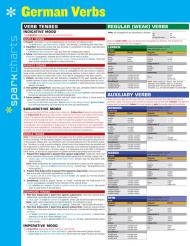 German Verbs SparkCharts