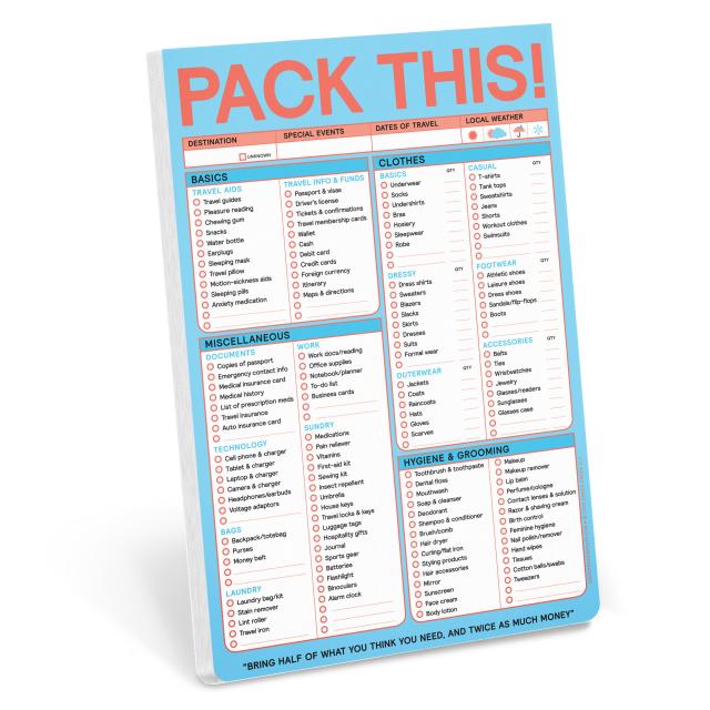 Pack This Pad (Pastel Version)