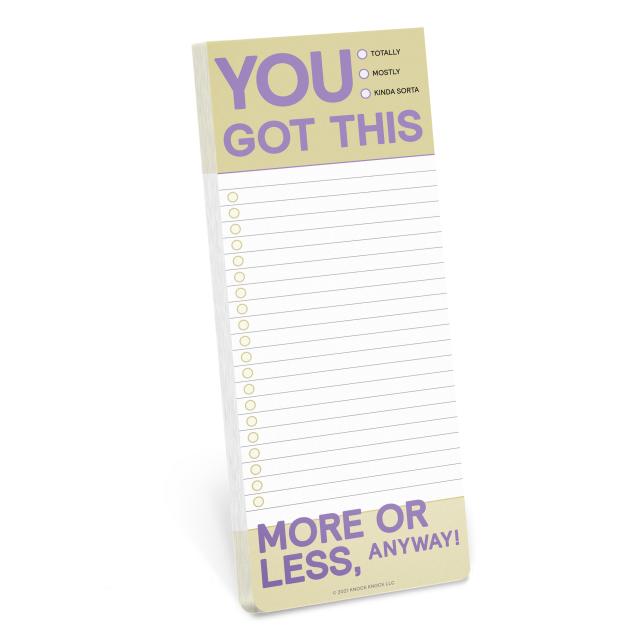 You Got This Make-a-List Pad